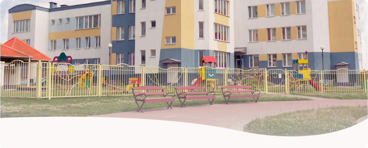Photo of kindergarten building used in website template